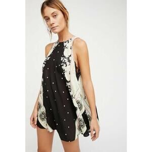 INTIMATELY FREE PEOPLE DARJEELING PRINTED SLIP DRESS  L